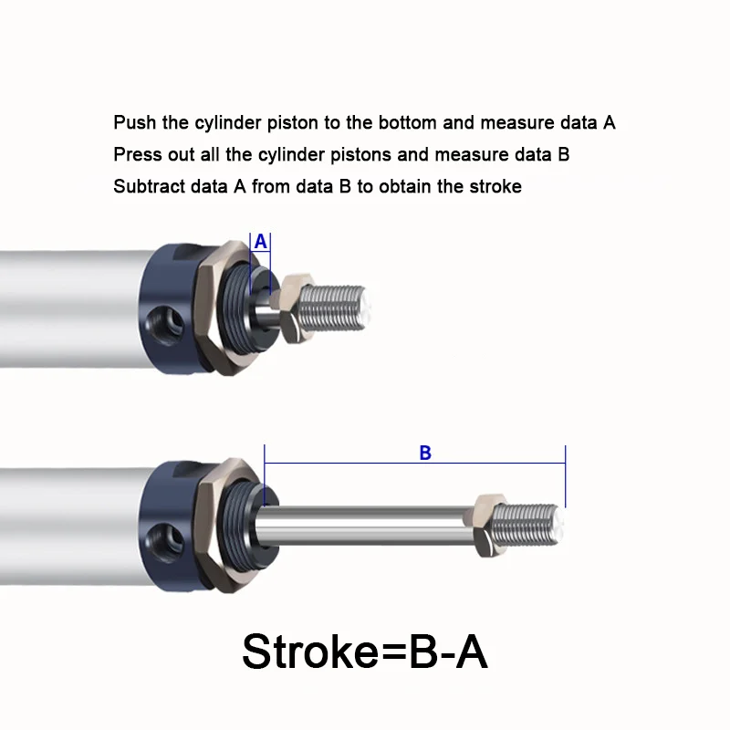 AIRTAC Type MAL Series Mini Pneumatic Cylinder 16/20/25/32mm Bore 25/50/75/100/200mm Stroke