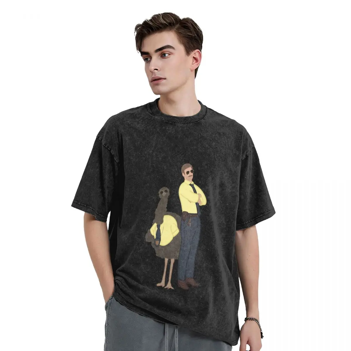

Insurance Emu T-Shirt street wear oversized graphic tee anime figures custom t shirt designer t shirt men