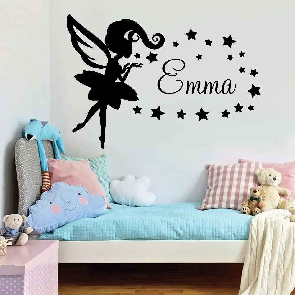 Magic Wall Decals Girls Room Art Ornament Personalized Name Vinyl Ceiling Wardrobe Home Furnishing Decorative Sticker Z234