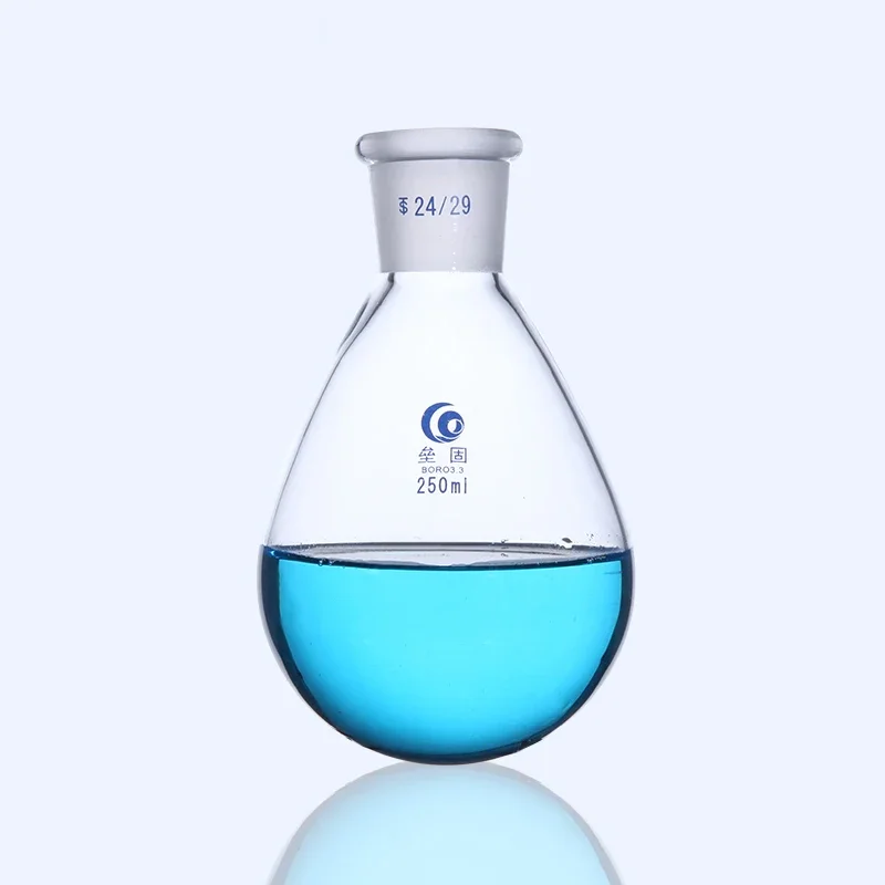 High Quality Glassware of Laboratory Distillation Flask Oval Rotary Flask 25/50/100/250/500/1000/2000/ 3000ml 24#