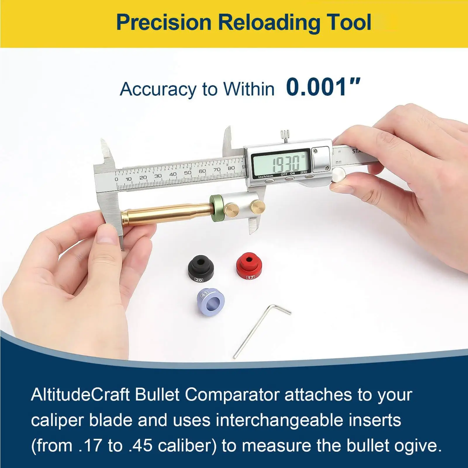 Bullet and Headspace Gauge Comparator Kit Bullet and Headspace Measuring Calipers Headspace Comparator Kit for Reloading