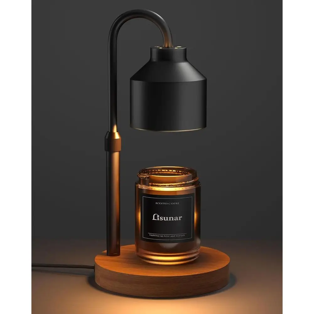 

Electric Candle Warmer Lamp Black, Candle Lamp Warmer with Timer, Wax Warmer Lamp or Jar Candles, Adjustable Height Candle Light