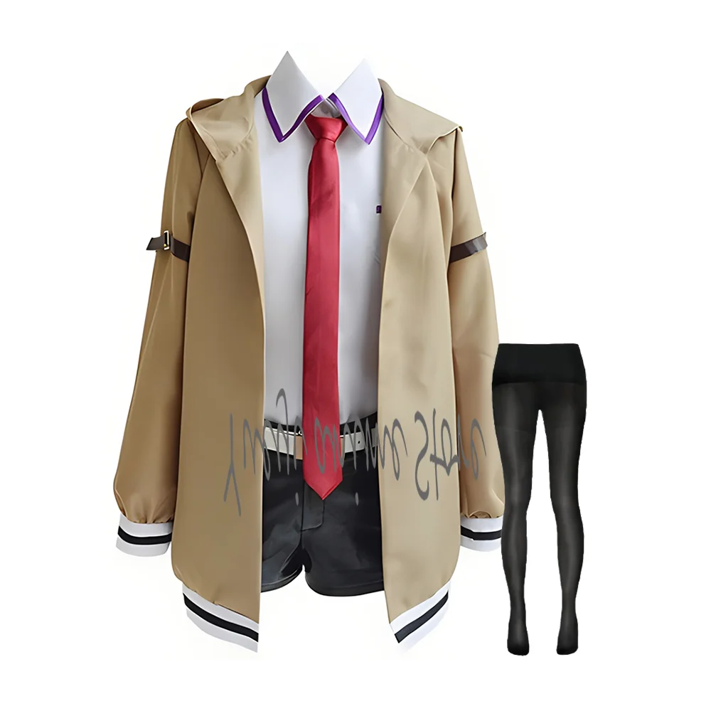 

customized--Anime Cosplay Kurisu Makise Costume Woman men Uniform Suit Halloween Costume