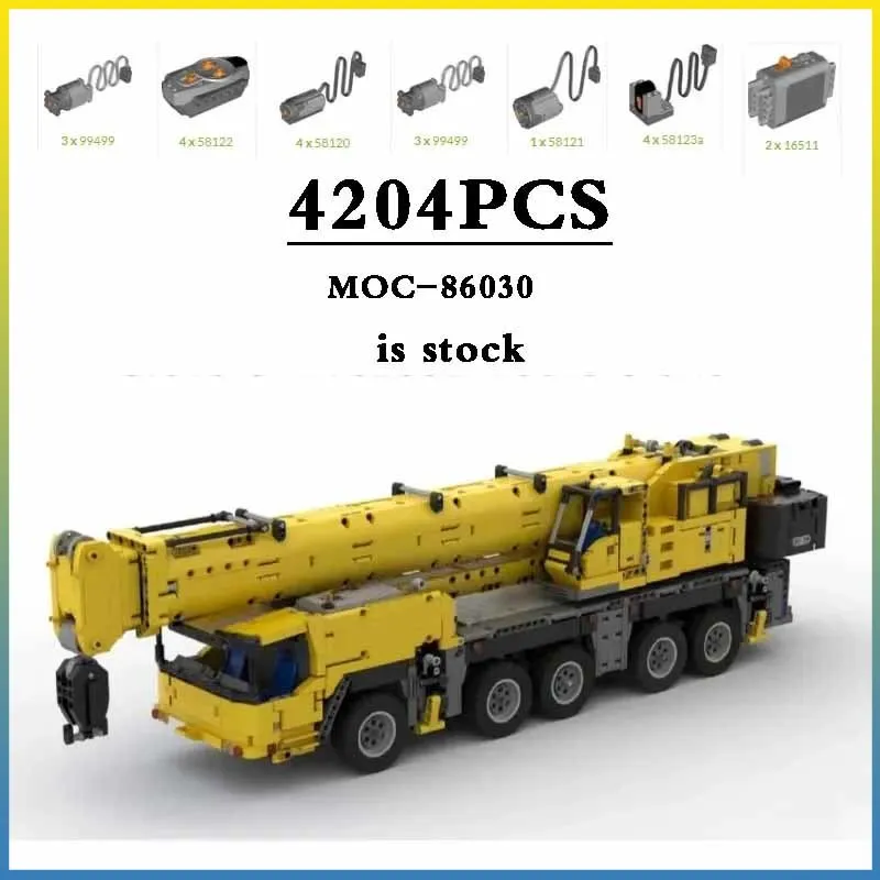 

MOC-86030 Строительные блоки 5250L Мобильный кран-кран-экскаватор 4204 шт. Строительные блоки-головоломки Игрушки на день рождения Рождественские подарки