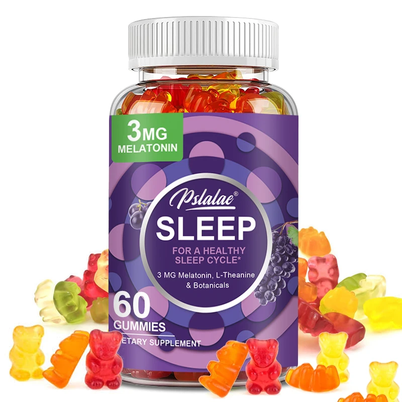 Sleep Gummies, Occasional Sleep Support, 100 Gummies, Melatonin 3 Mg, L-Theanine, Chamomile, Lemon Balm, Sleep Aid, Blackberry