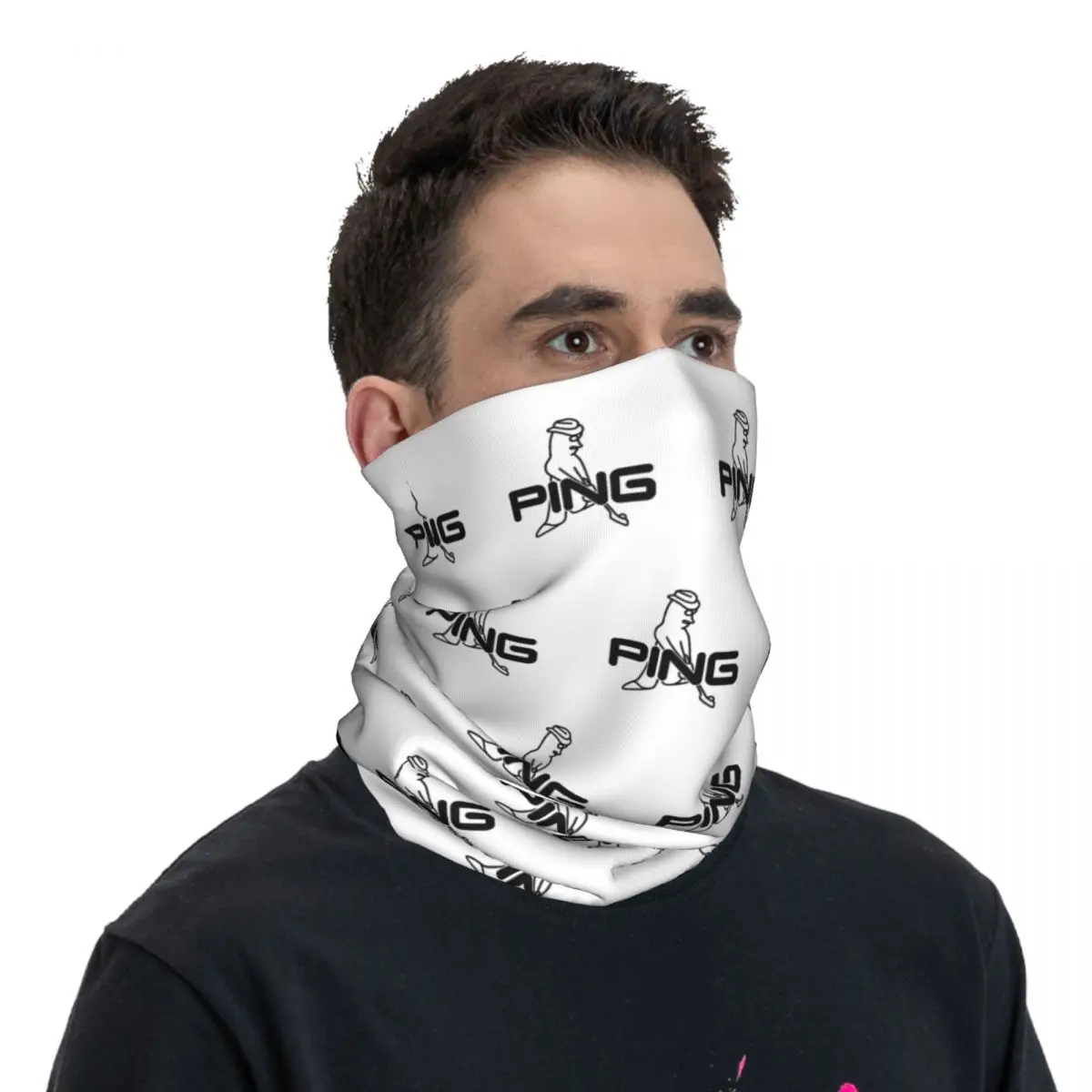 Bandana leher Golf Fashion syal bungkus Balaclava motif untuk pria wanita dewasa semua musim