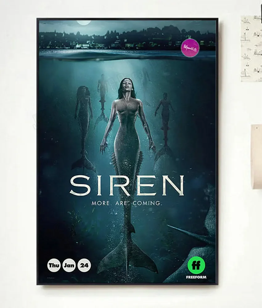 NP104 Siren Season 2 TV Series Classic Film Fashion Trend Beautiful Home Art Decor Silk Poster Wall Sticker Deco Gift