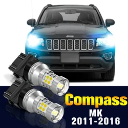 2pcs LED DRL Daytime Running Light Bulb Lamp For Jeep Compass MK 2011-2016 012 2013 2014 2015 Accessories