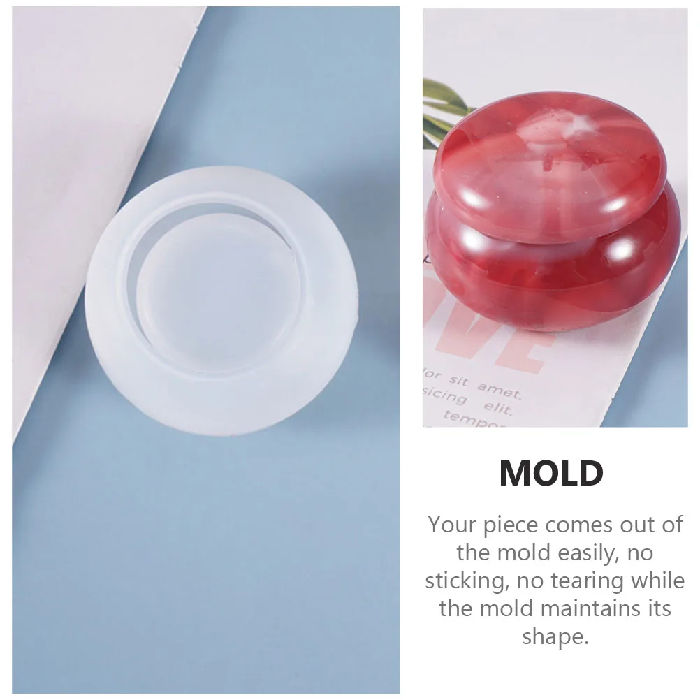

2pcs Lipstick Jar Mold Silicone Container Making Tool DIY Epoxy Craft Easy Demold Non Stick Washable Reusable