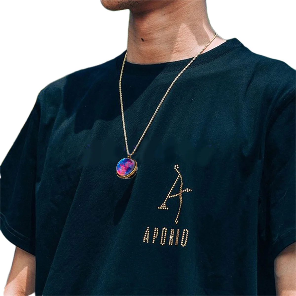 Lindo colar retrô universo céu decorações detalhes requintados presente criativo para ela ele festa diária