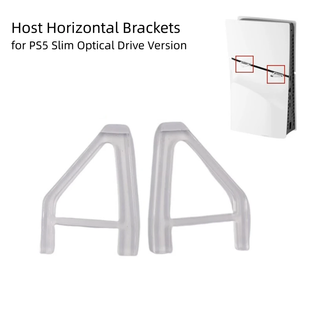 

1 Pair Non-slip Host Cooling Bracket for PS5 Slim Optical Drive Version Acrylic Horizontal Bracket Accessories