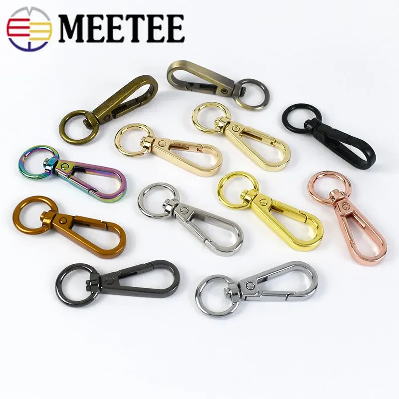 10Pcs 8-13mm Metal Buckle For Bag Handbag Strap Swivel Lobster Clasps Dog Collar Keychain Trigger Clip Snap Hook DIY Accessories