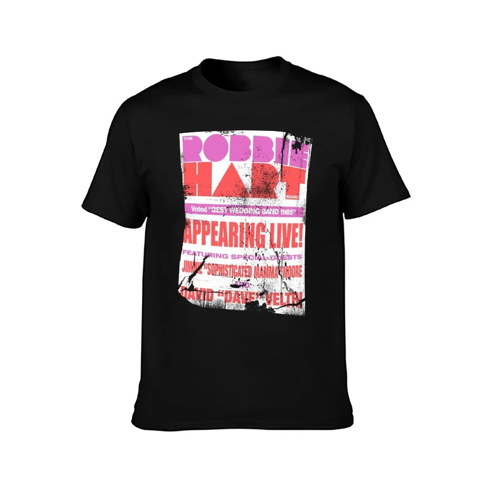 The Robbie Hart Band T-Shirt, Summer Casual Cotton Tee, Oversized Streetwear Tops, Vintage Graphic Print, Loose Fit Short Sleeve