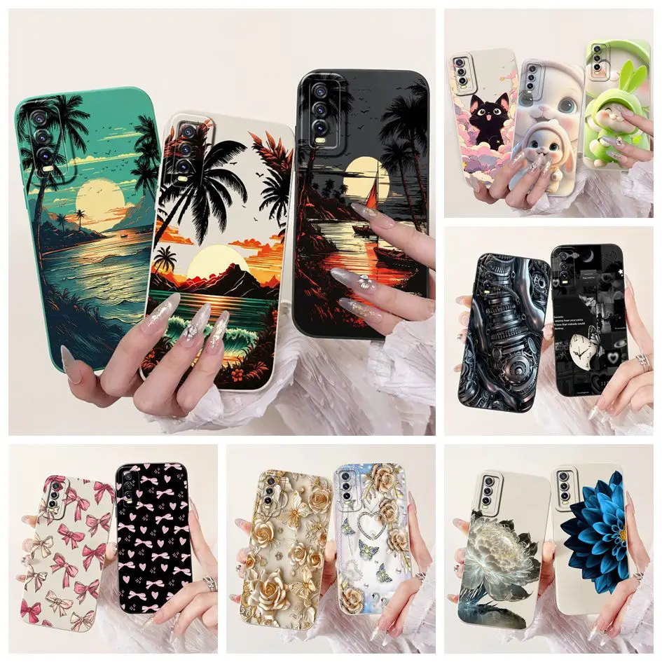 ل Vivo Y11s V2028 حافظة موضة لينة ماتي غطاء ل Vivo V2029 Y20A Y20G Y20i Y20S Y20T Y20 Y12S 2021 V2026 V2042 V2027 Fundas