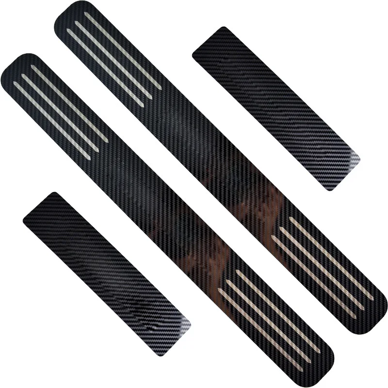 

For Renault Dacia Duster Accessory 2010-2021 2022 Carbon Stainless Car Door Sill Kick Plate Protector Trim Cover Sticker Styling