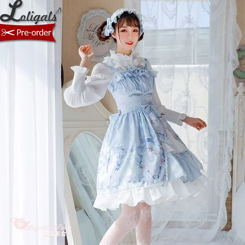 

Swan Lake ~ Sweet Printed Lolita JSK Dress by Magic Tea Party