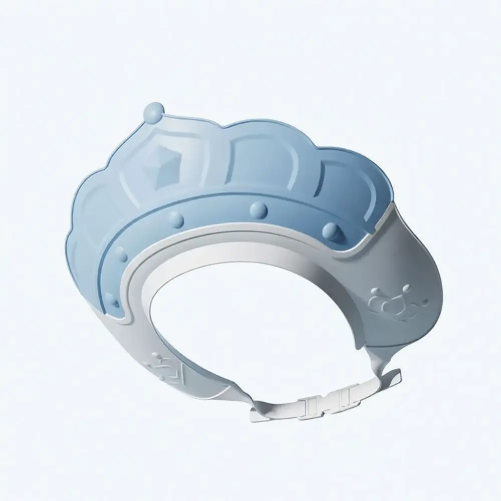Adjustable Kids Shower Shield Waterproof Hair Washing Cap Baby Ear Eye Protection Guard Newborn Bathing Tool Crown Pattern