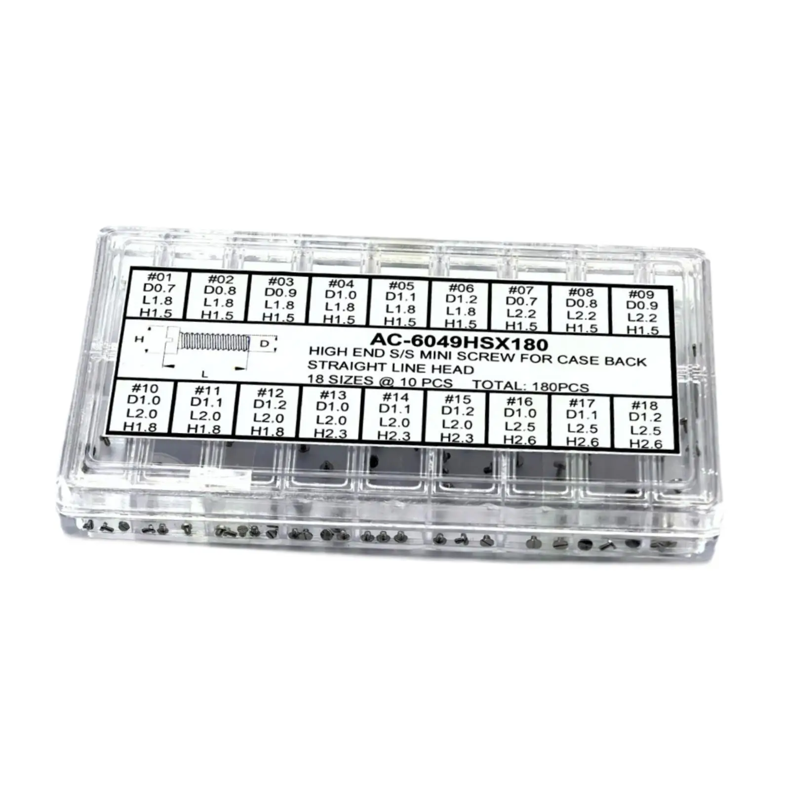 1 صندوق برغي صغير، لعلبة الساعة الخلفية، ملحقات الأجزاء، إصلاح الصلب #3