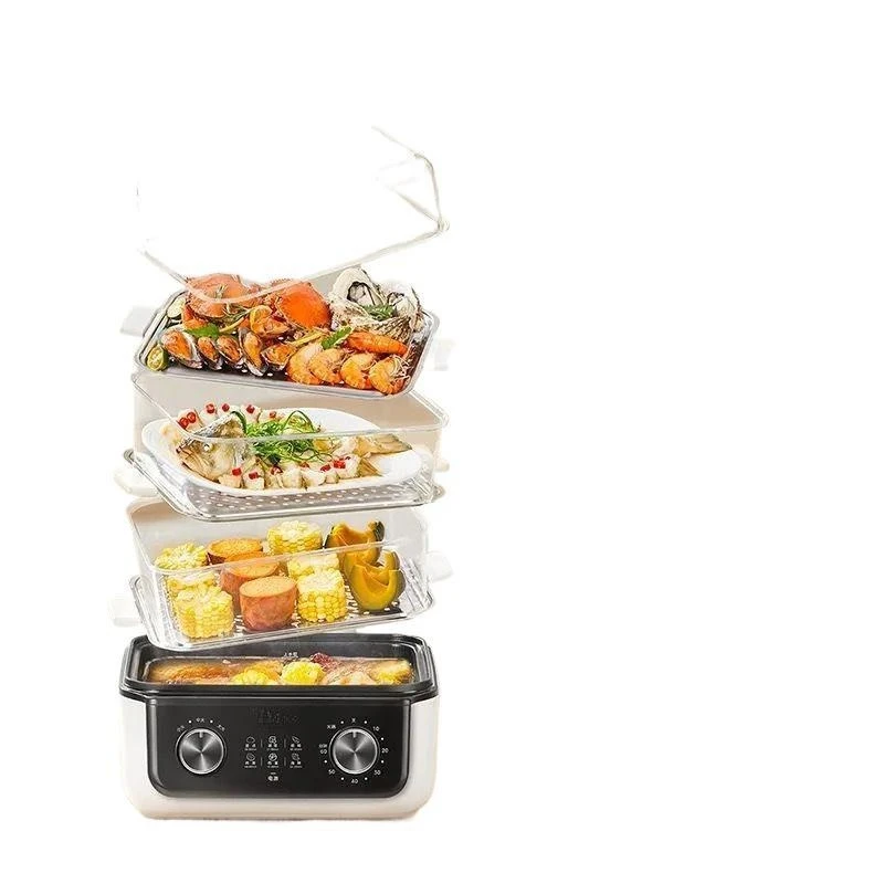 Electric steamer household large-capacity multi-function fully transparent, good things to share