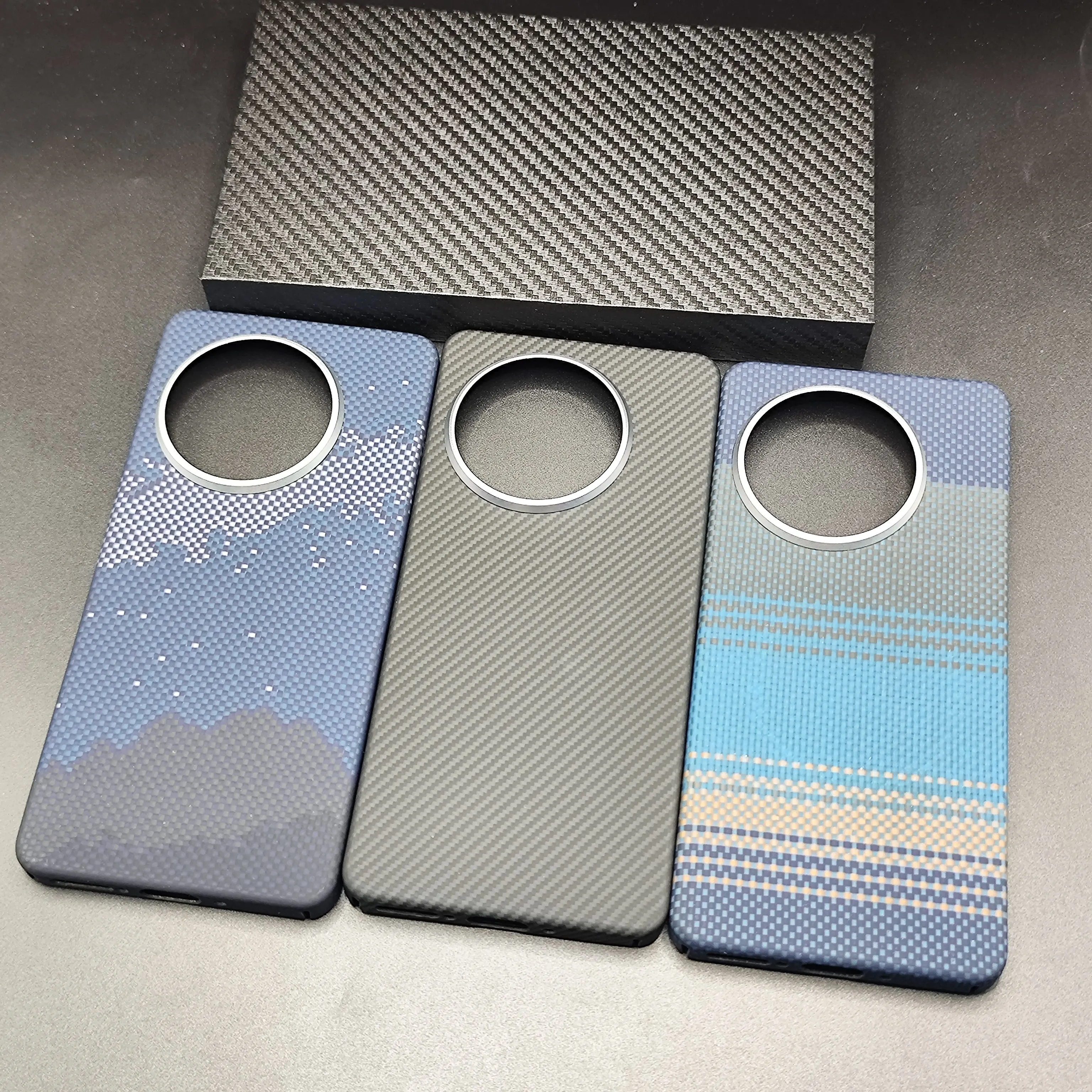 Para One Plus Ace5/Pro Real Kevlar 600D Aramid Fiber Carbon Fiber Phone Case MagSafe Hard Shell Protective Cover ThinRedMagnetic