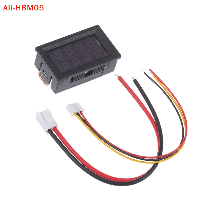 (HB05)4 Digit 5 Wire Mini Digital Voltmeter Ammeter DC 100V 10A Voltmeter Ammeter Dual LED Display
