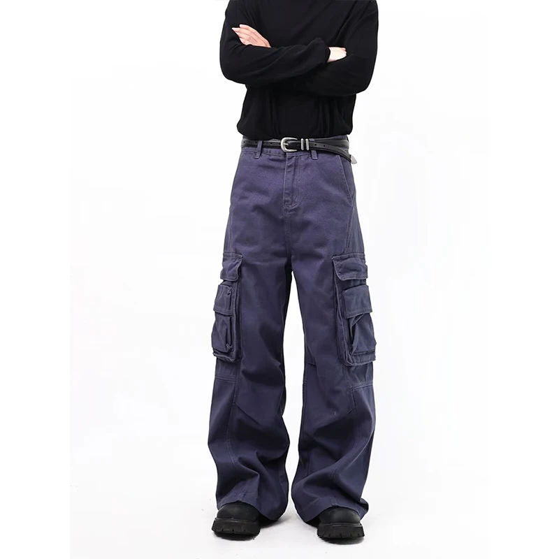  Pure Cotton Cargo Pants Men Women Streetwear Fashion Vintage Loose Casual Multiple Pocket Pants Cityboy Techwear Trousers