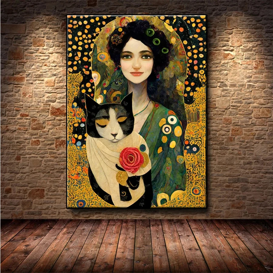 5D Round Diamond Embroidery Picture Famous Art Gustav Klimt Diamond Painting Full Square Mosaic Cross Stitch Handmade Gift