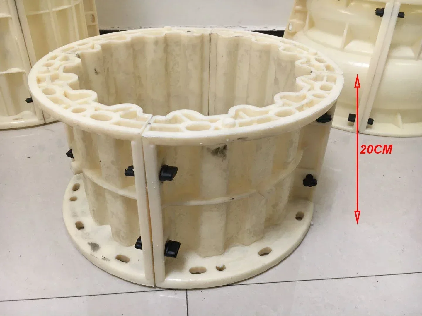 20 سنتيمتر/7.87in عمود مستدير حفل زفاف ديكور الحفلات قالب قابل لإعادة الاستخدام الركيزة زهرة مقعد الجبس قالب خرسانة