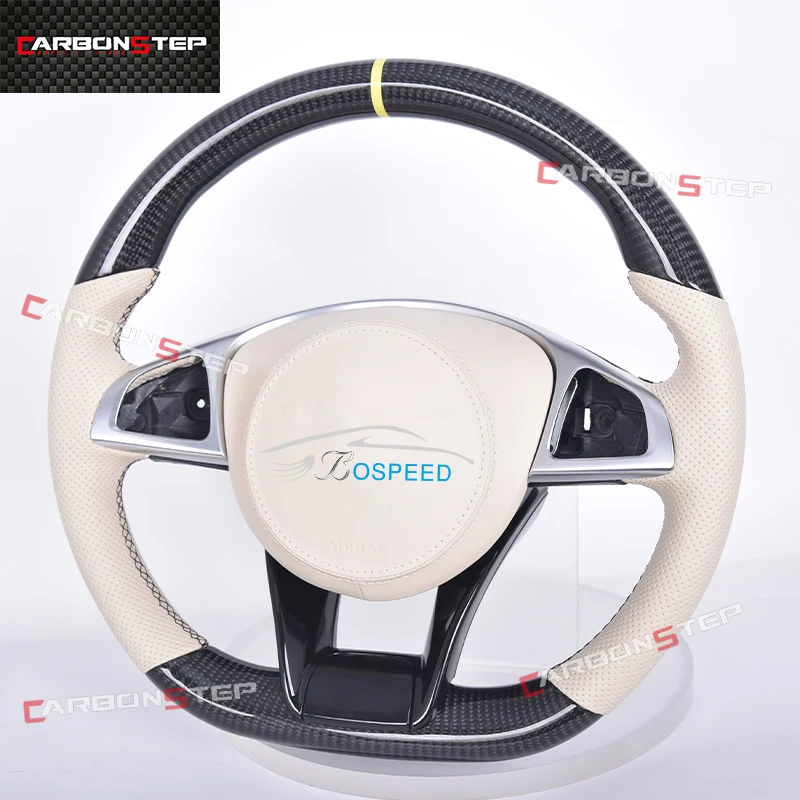 

Carbon Fiber Steering Wheel For Mercedes Benz AMG A C E S Class C43 A45 W205 W204 G55 G500 W212 W463 C63 S63 CLS63 E63