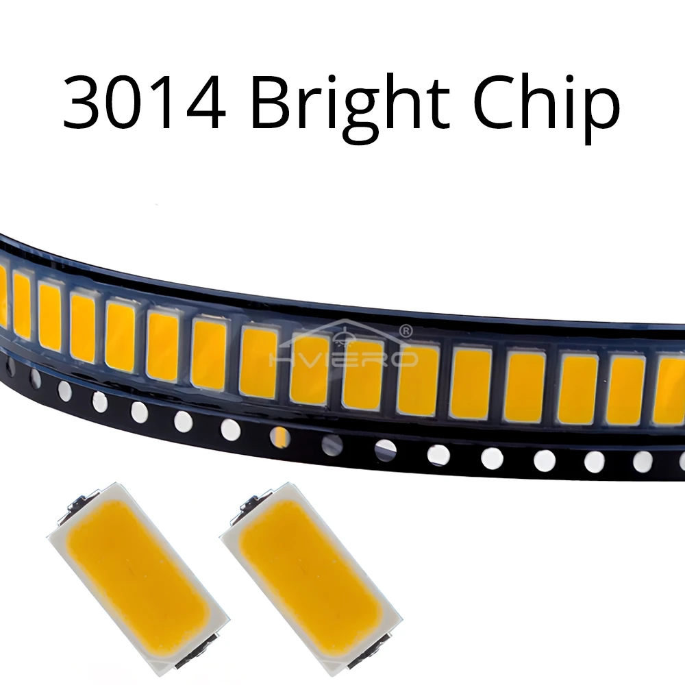 100Pcs SMD SMT LED Chips 3014 White Red Green Blue Yellow Light Beads 10-12LM Lamp 6000-6500K 1.8~3.4V 20MA Emitting Diode Led