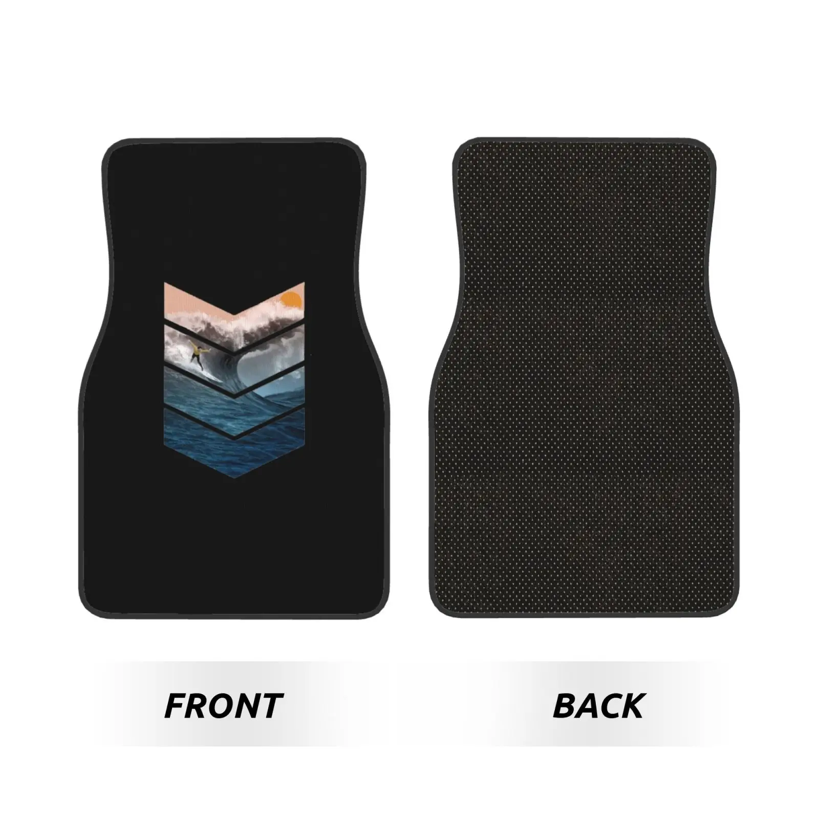 MOTION: Extreme Surfer Car Floor Mats Non-Slip Carpets Rugs Front & Rear Car Foot Mats Set of 4 Pcs Auto Accessories Dec