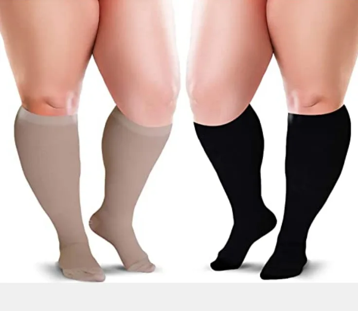 Plus Size Compression Socks S- 7XL Elastic Secondary Pressure Medical Stockings for Men and Women Anti-Sling Thrombus 23-32mmHg