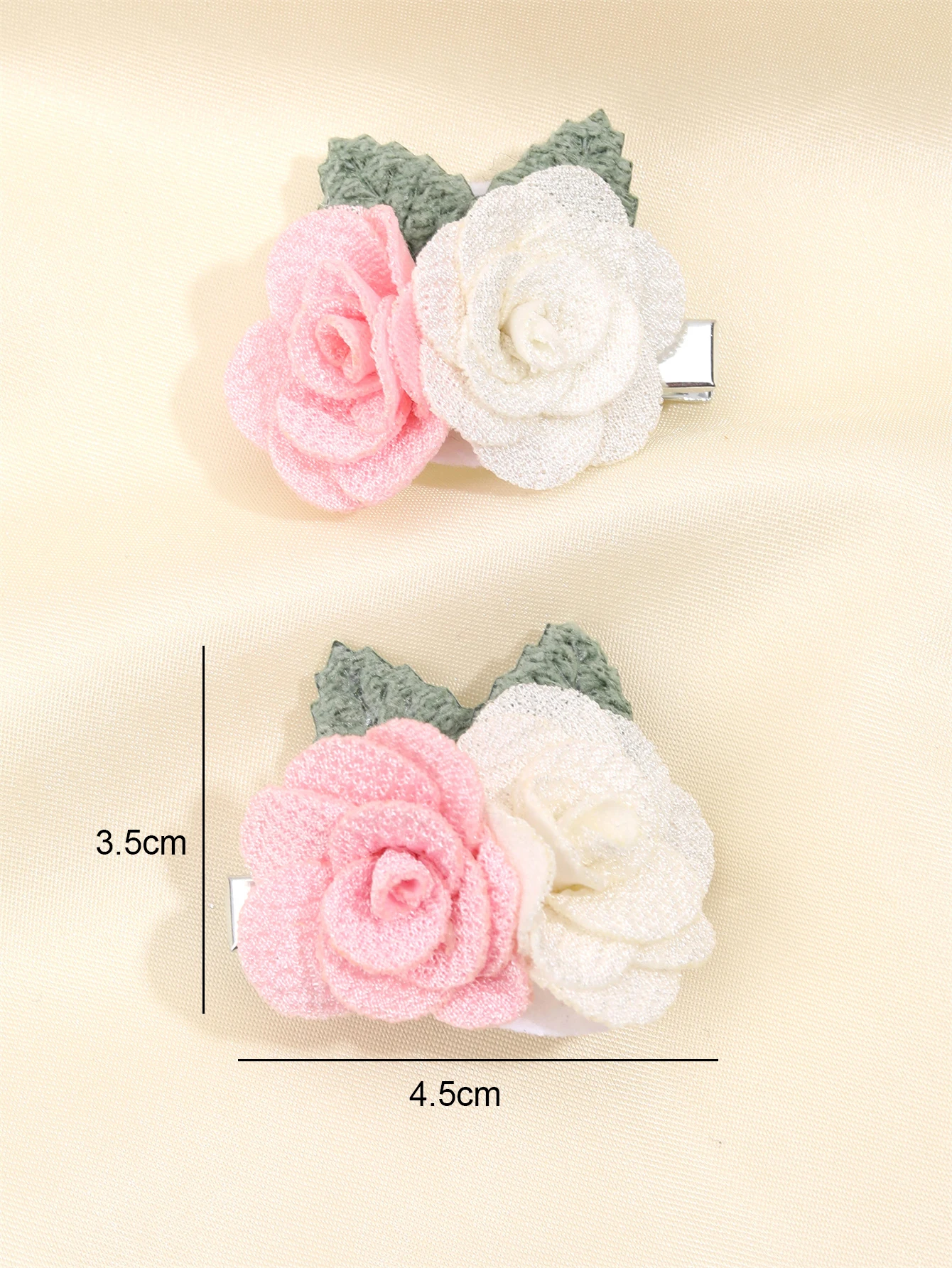 Artificial Flower Hair Clips for Girls Solid Small Flower Hairpins Sweet Barrettes Children Decorate Headwear Hair Accessories