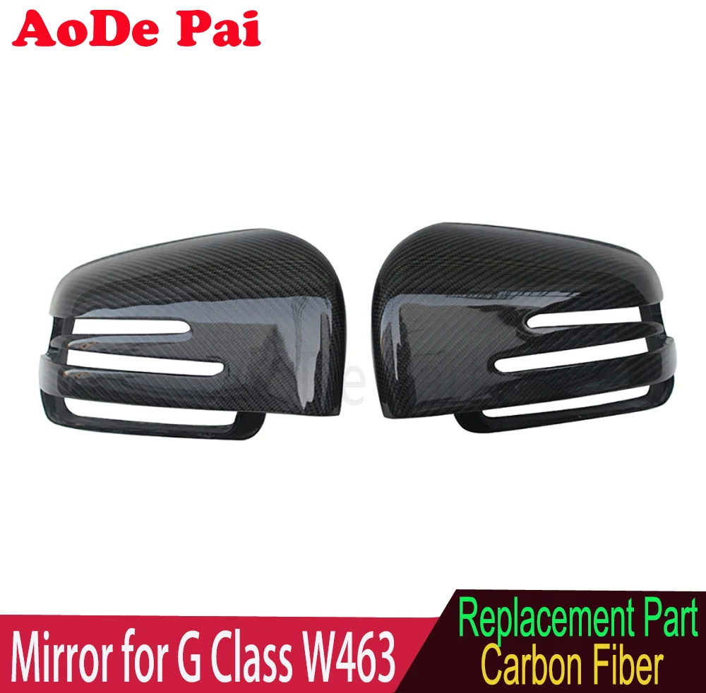 M Style Replacement Carbon Fiber Side Door Mirror Cover for Mercedes Benz G Class W463 ML W166 X166