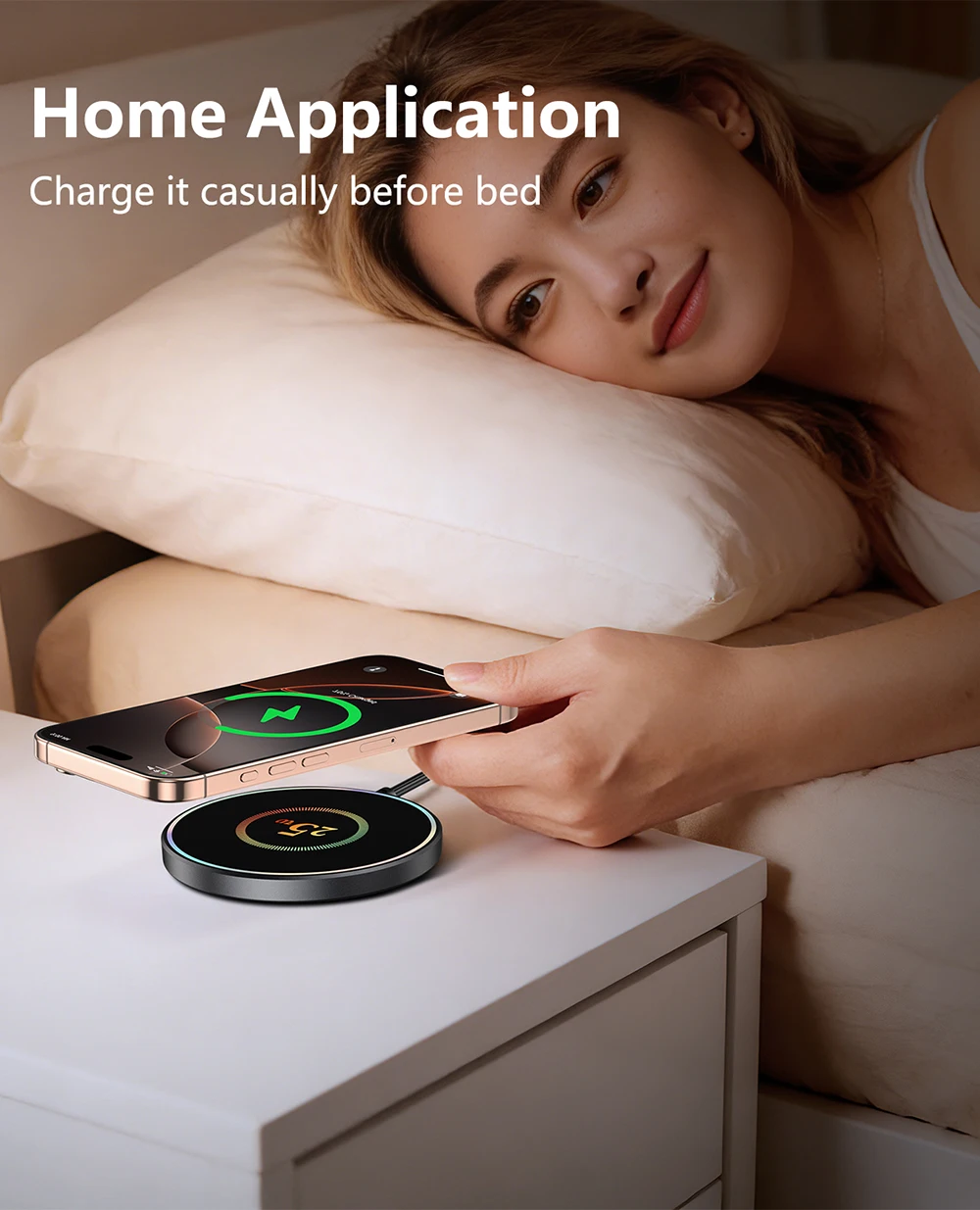 25W Magnetic Wireless Charger Compatible with Apple iPhone 17/16/15, Samsung, Xiaomi Phones, Car, Bedside, Desktop Wireless Indu