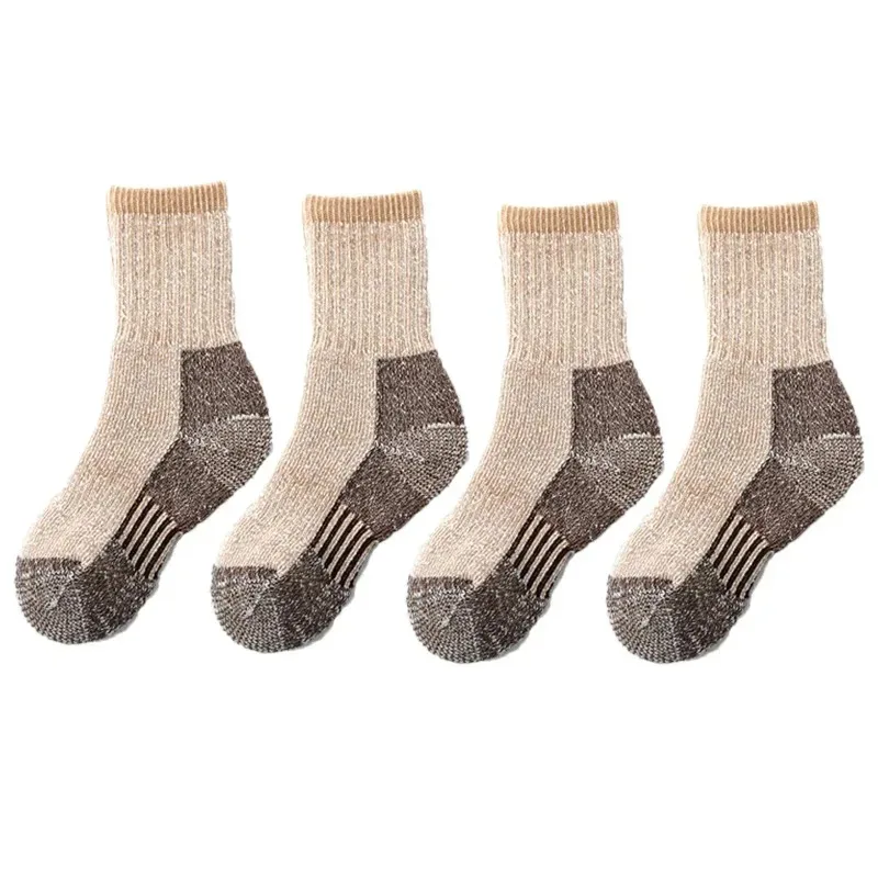 4 Pairs Kids Merino Wool Outdoor Children Socks Thick Warm For Hiking Skiing Daily Wear Chirdren Socks for Sports Casual Sock view 3