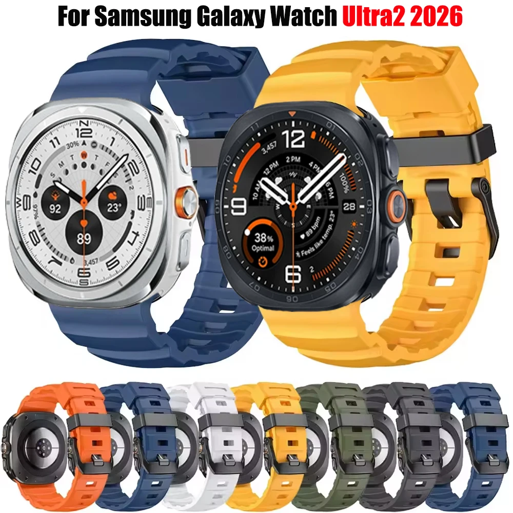 Silicone Band For Samsung Galaxy Watch Ultra2 47mm Breathable Bracelet Correa For Galaxy Watch 9-8-7 Ultra Strap Accessories