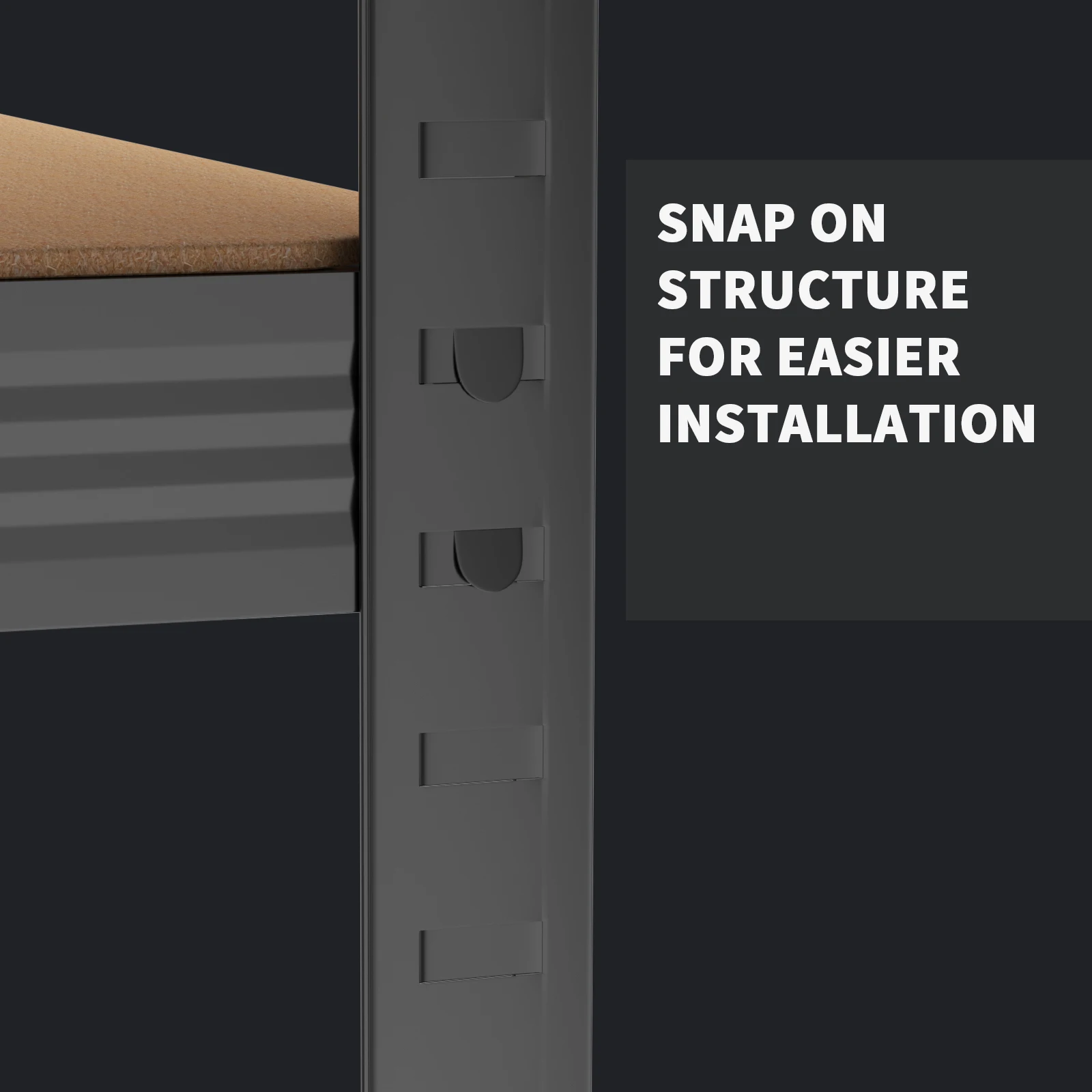 BRIEFNESS Adjustable height 5 layer storage unit boltless design industrial shelves, garage warehouse shed finishing 180X90X40CM