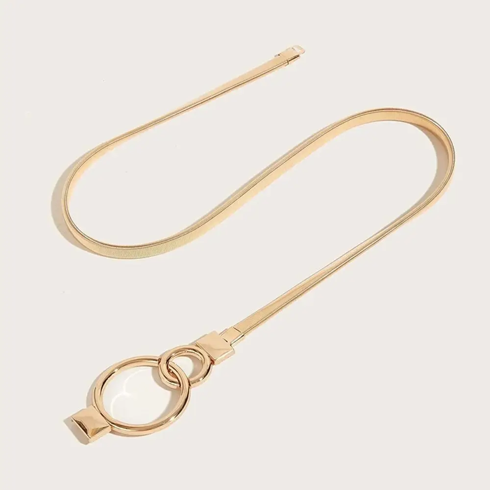 Simple Adjustable Female Waist Belts Metal Luxury Chain Belt Spring Dress Belt For Women