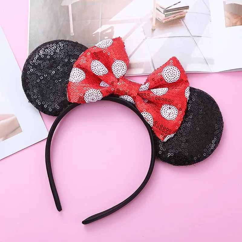 ميني ميكي ماوس إكسسوارات الشعر النساء الفتيات لطيف Headbands فتاة الرسوم المتحركة المشتقات ديكور تأثيري الدعائم غطاء الرأس الهدايا