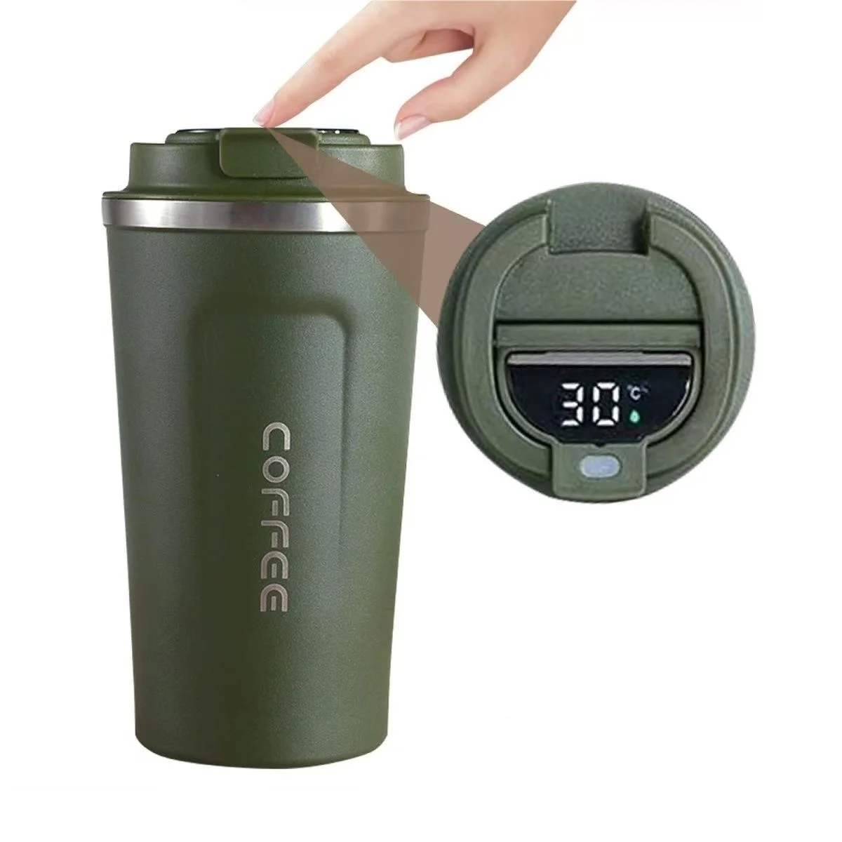 510ML Thermal Mug Coffee Thermos Bottle With LED Smart Temperature Digital Display Vacuum Flask Travel Cup Keep Cold/Hot Portabl