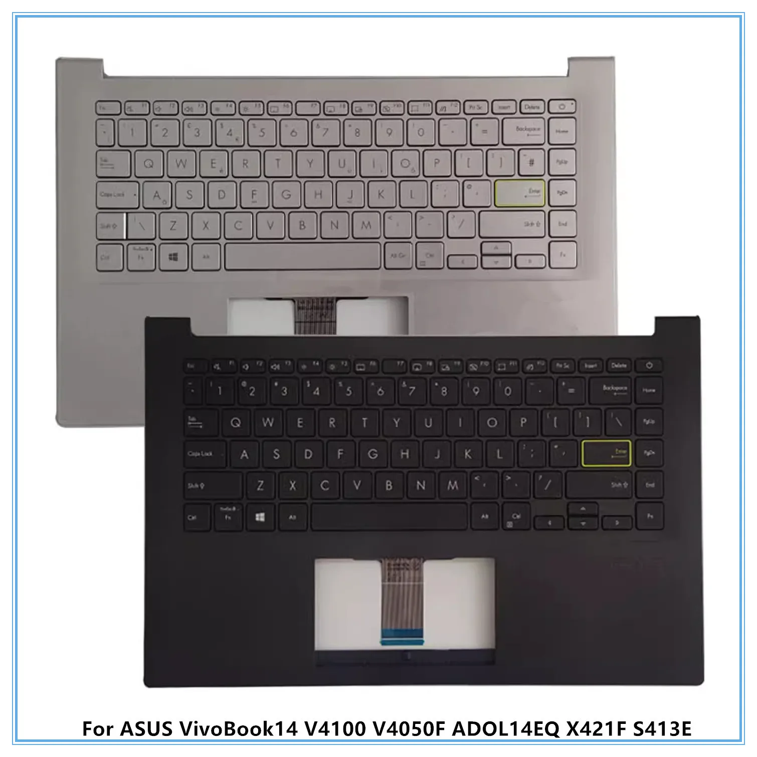 Laptop Palmrest US Keyboard Shell For ASUS VivoBook14 V4100 V4050F ADOL14EQ X421F S413E