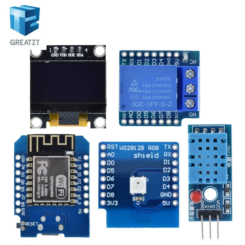 ESP8266 ESP-12 ESP-12F CH340G CH340 V2 USB WeMos D1 Mini WIFI Development Board D1 Mini NodeMCU Lua IOT Board 3.3V With Pins