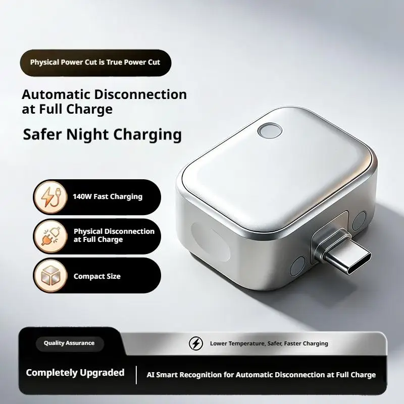 140W High-Speed Fast Charging Automatic Physical Disconnection AI Smart Overcharge Protection Smart Full Charge Separator