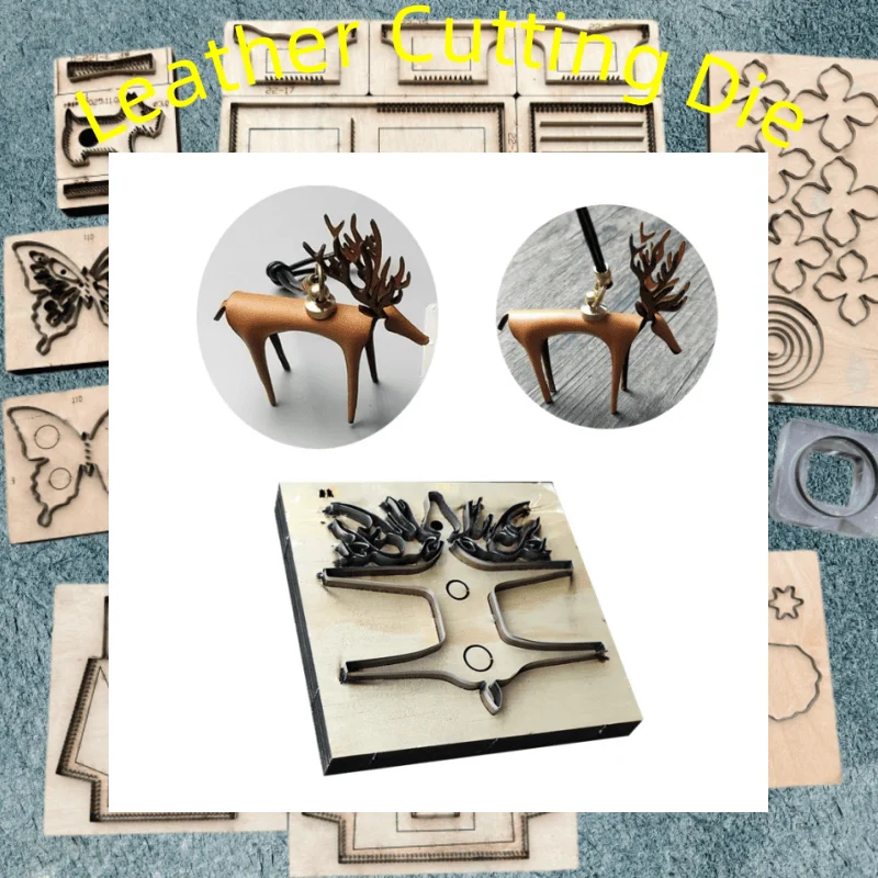 Deer Pendant Leather Craft Cutting Die Wooden Hand Mold New Japan Steel Blade Leather Cutting Knife Mould