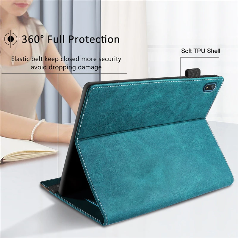 For Nokia T20 Case 10.4 Inch 2021 PU Leather Flip Stand Business Folio Shell for Nokia T20 Tablet Case for Nokia T20 Cover + Pen