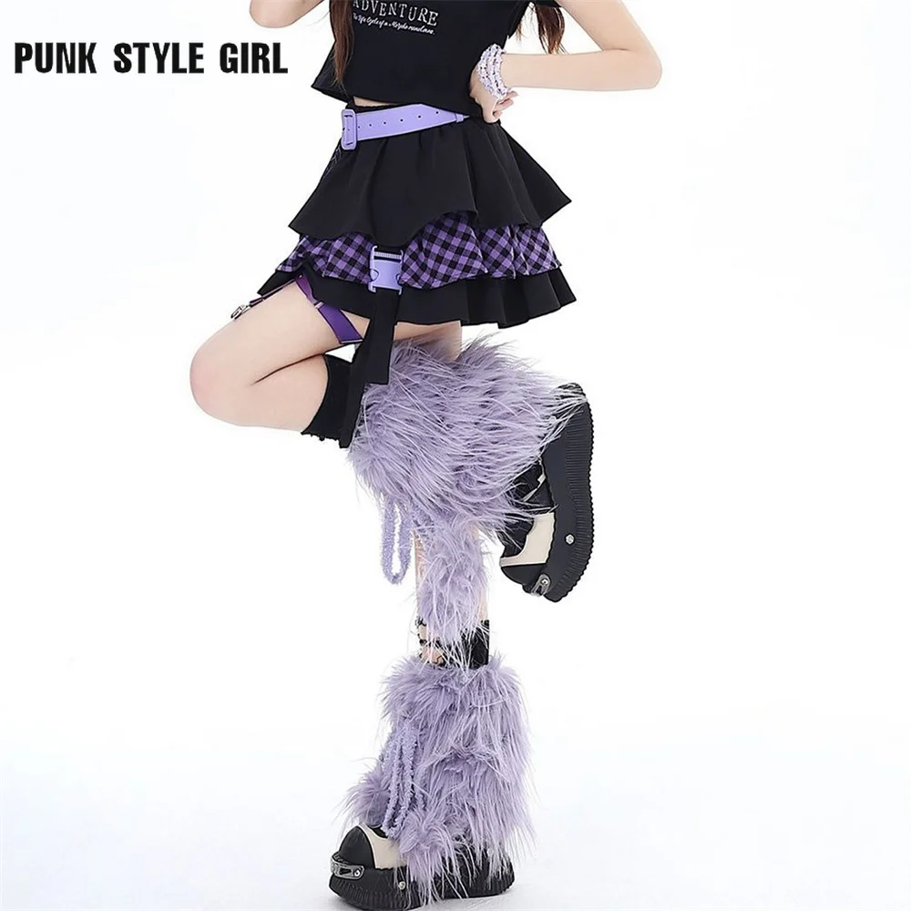 2024 Cool Punk Kawaii Mini Ruffle Cake Skirt Preppy Style Sweet High Waist Pink Black Patchwork Rock Y2k Fairycore Short Skirt