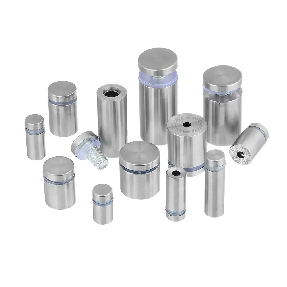 10PCS Steel Spacer Holder Glass Fasteners Advertisement Standoffs Pin Billboard Fixing Screws Advertising Board Fixed Nails Tool