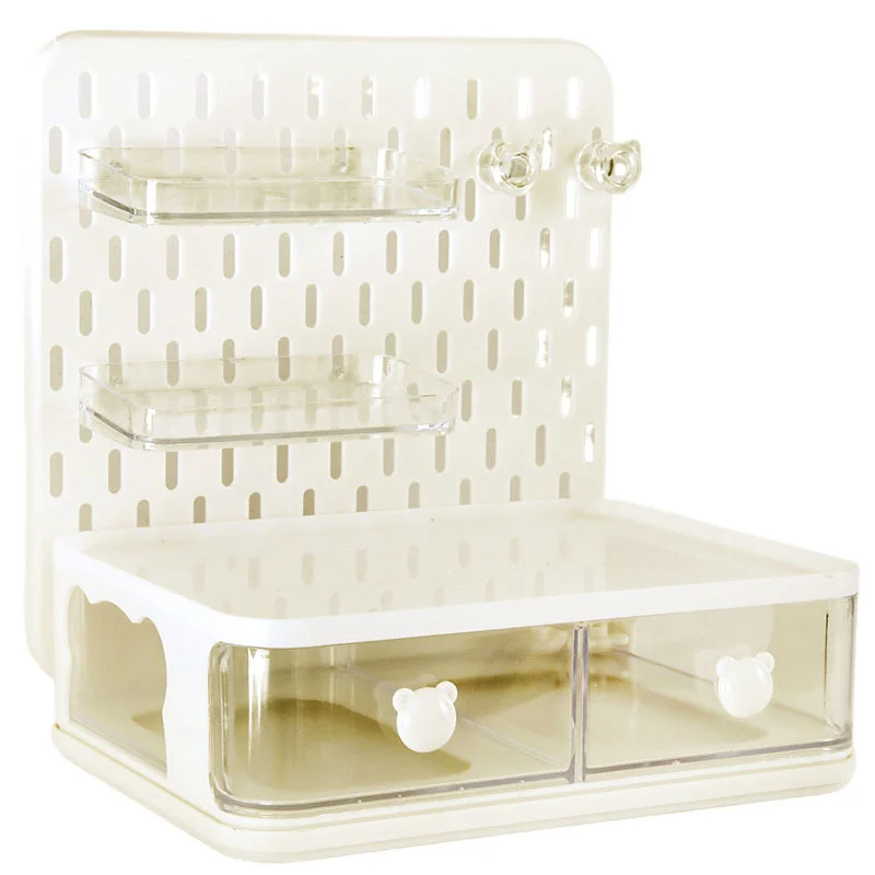 1 قطعة سطح المكتب مثقب مجلس صندوق تخزين القرطاسية فرز الرف مكتب مكتب مستحضرات التجميل تخزين الرف حامل قلم #5