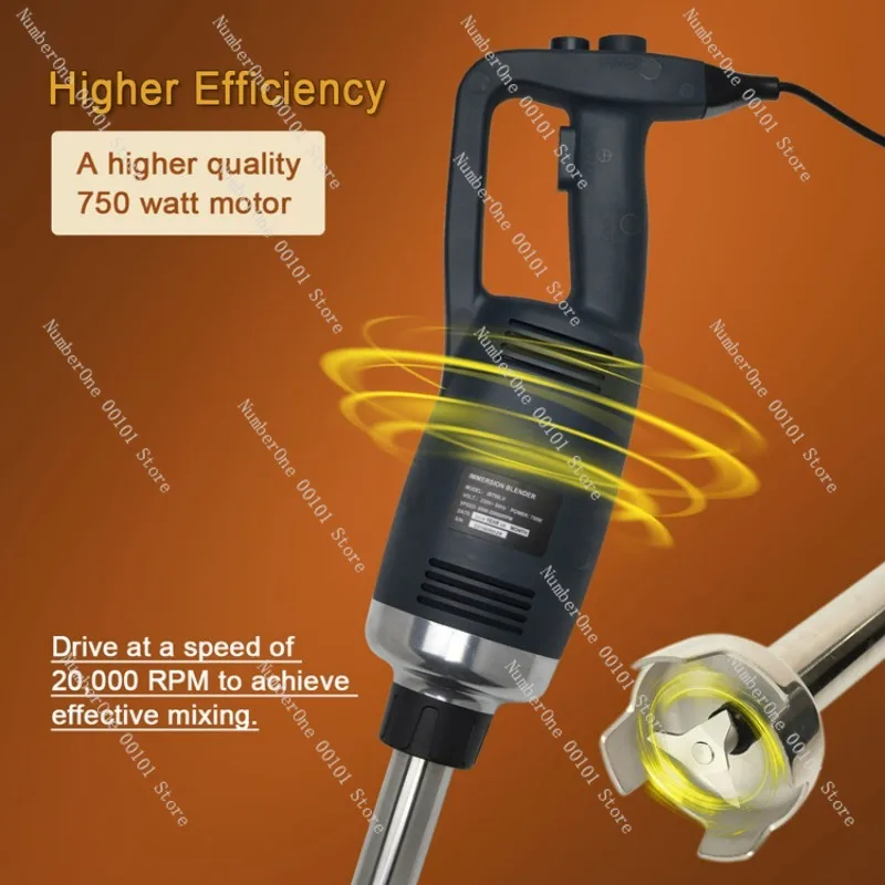750W 22‑Inch Stainless Steel Handheld Immersion Blender, Multifunctional Commercial Portable Electric Beverage Mixer